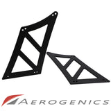 Billet Solid Cut Out Wing Stands For Voltex GT Wings (V2) - 275mm (Curved Trunk)