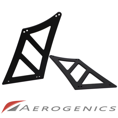 Billet Solid Cut Out Wing Stands For Voltex GT Wings (V2) - 275mm (Curved Trunk)